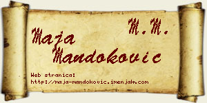 Maja Mandoković vizit kartica